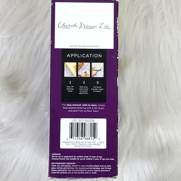 Decorative Wall "Cherish Yesterday Dream Tommorrow Live Today" self adhesive - Picture 4 of 6